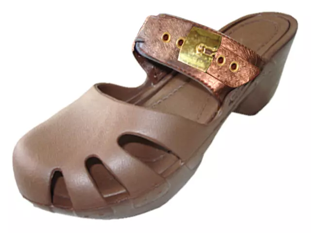 S5800G - Girl's Wedge Clog Sandals — Bronze (S5800G-Z) / 11-4 Assorted