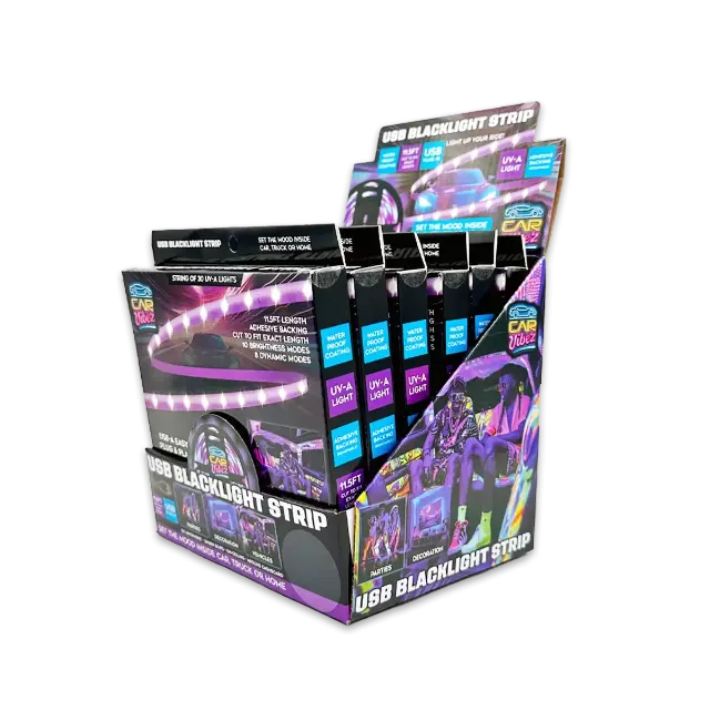USB Blacklight Strip with Remote 11.5FT - 6 Pieces Per Retail Ready Display 25244