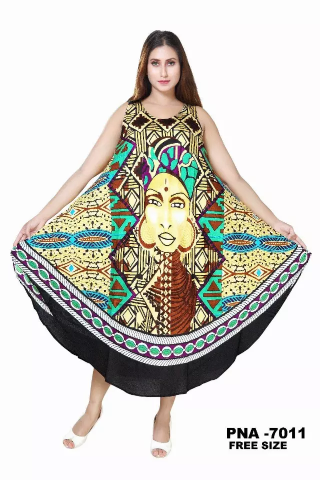 PNA-7011 - Women's Lightweight Sleeveless Umbrella Dress With Scarf - (6-PCS PRE-PACK) ($8 Each)