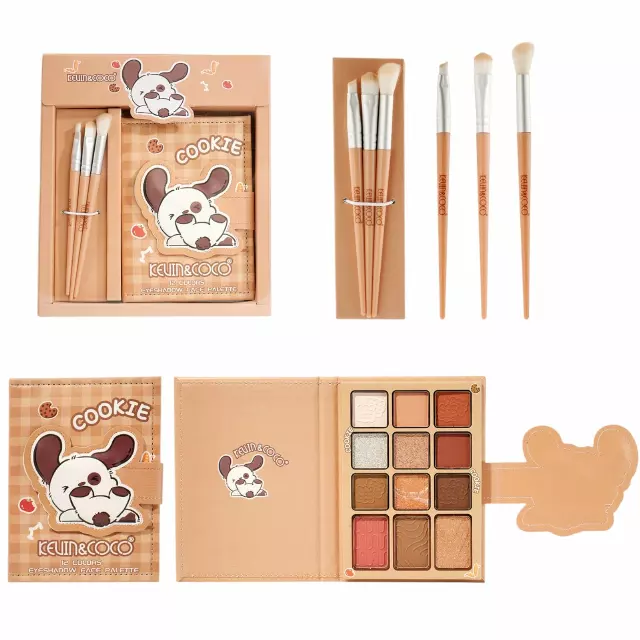 Kevin & Coco Cookie Eyeshadow Palette With Brushes - Wholesale 6 Units (KC1480)