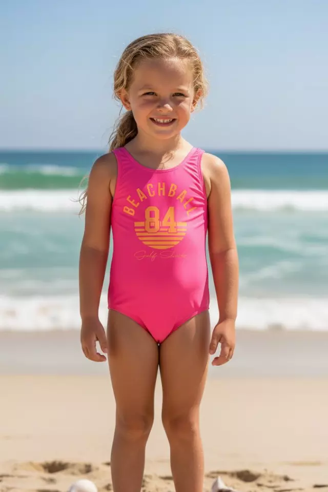 H3110 Kids Swimsuit Sunset Beachball