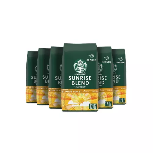 Starbucks Blonde Roast Sunrise Blend – 6 Bags (12 oz Each)