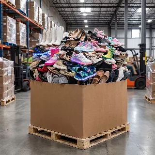 Mixed shoe & boot assortment · 339 units · shelf-pull