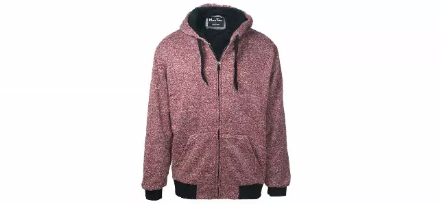 Men's Sherpa Lined Hoodie- Style #MFJ143X- $13.00/ Unit - 12 PCS/CASE - PLEASE SEE DESCRIPTION — Red