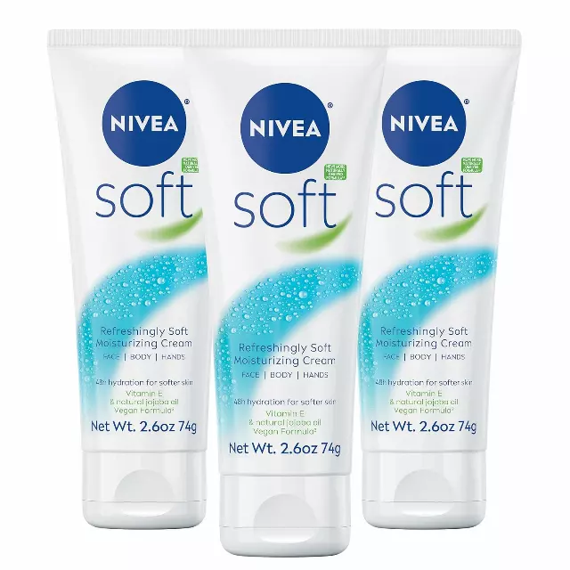NIVEA Soft Refreshingly Soft Moisturizing Cream - 3 Pack