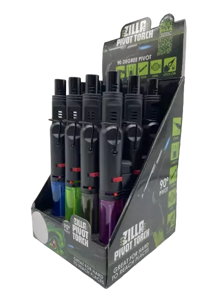 Pivot Head Torch Stick Lighter - 12 Pieces Per Retail Ready Display 23026