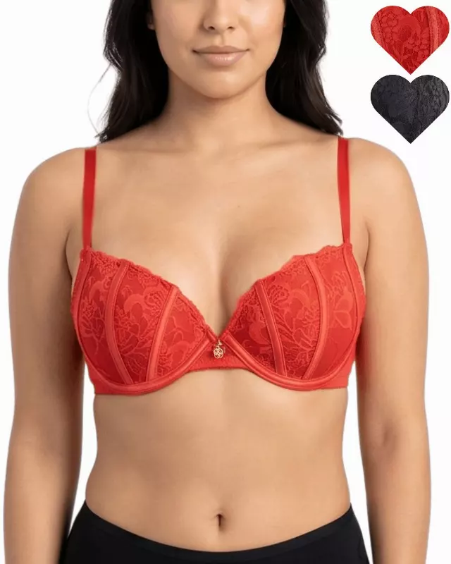 Sloane Push-Up 2-Pack Bra — Red / 36C
