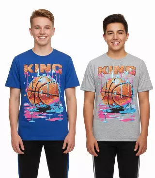 S1OPE King Basketball Drip Screen Top w Jogger Pant - 6244688