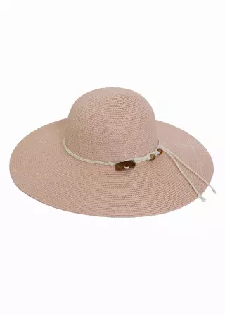 Magid Straw & Rope Acrylic Accent Floppy Hat