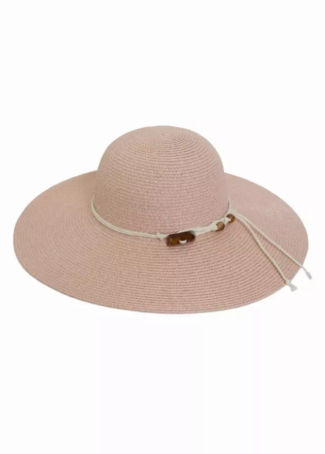 Magid Straw & Rope Acrylic Accent Floppy Hat