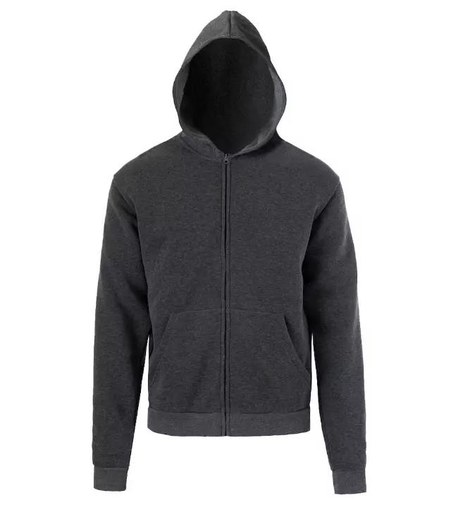Boys 8-18 Zip Front Fleece Hoodie Jacket Charcoal - 0283188