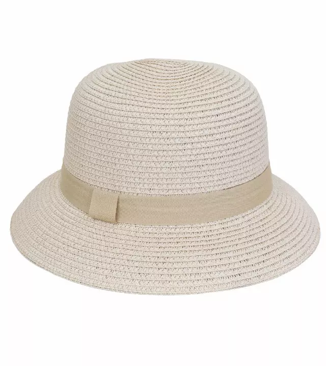 Magid Ribbon Straw Bucket Sun Hat — NATURAL