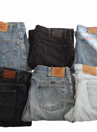 Vintage & Modern Mixed Men's & Women's Branded Jeans Bale of 100 lbs