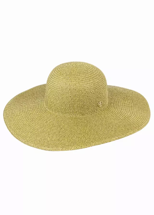 Adrienne Vittadini Metallic Lurex Straw Floppy