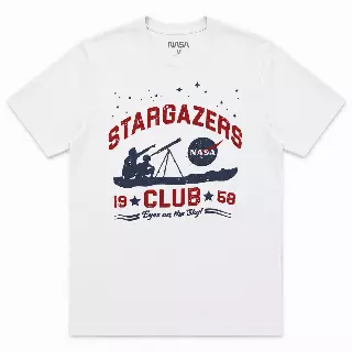NASA STARGAZERS CLUB T-SHIRT WHITE