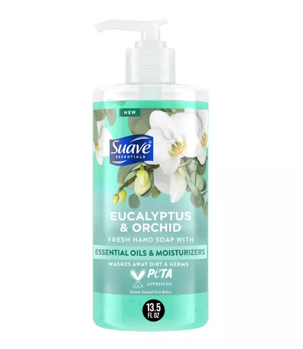 Suave Essentials Liquid Hand Soap, Refreshing Eucalyptus & Orchid, 13.5 fl oz