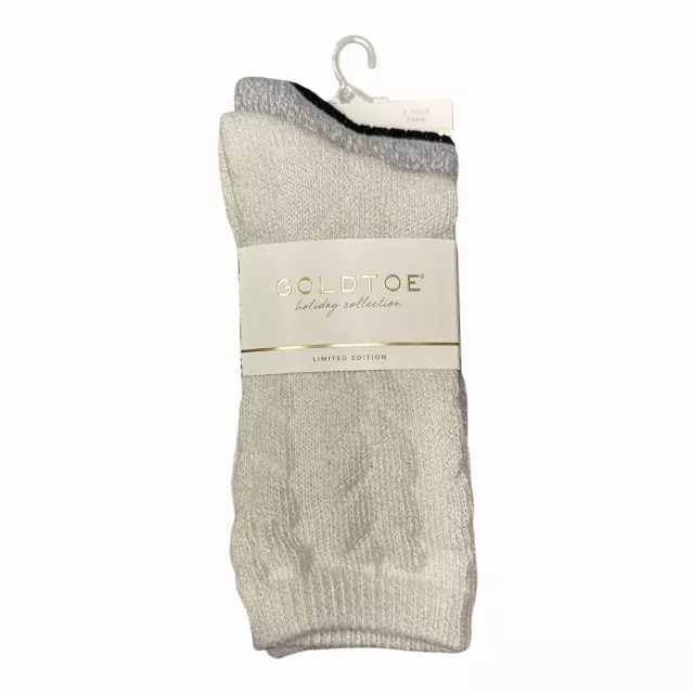 #6-GT-1759058 ‘Gold Toe’ Chunky Cable Crew Socks (Shoe Size 6-9) – $3.60 Per 3 Pair Pack (20 Packs)