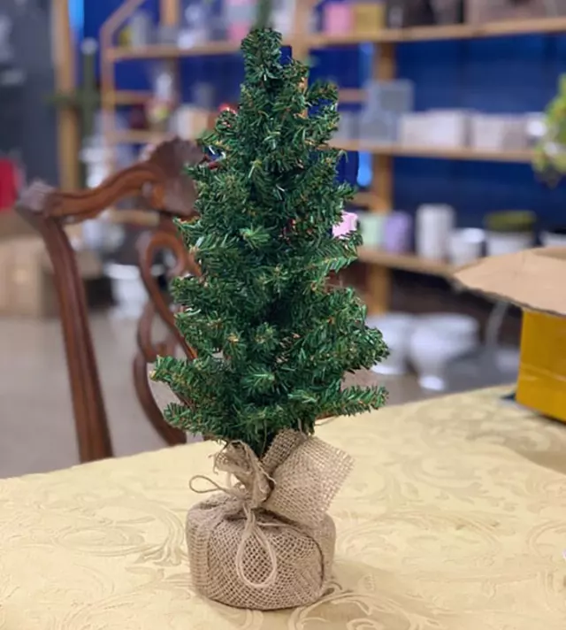 PPX6000-18 – 18” Mini Burlap base Pine Tree- Min 2 – Case Pk 10