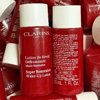 WHOLESALE CLARINS SUPER RESTORATIVE WAKE-UP LOTION TRAVEL SIZE 1 OZ - 50 PIECE LOT