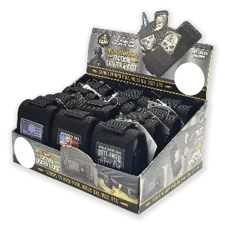 Patriotic Metal Flip Torch Lighter with MOLLE Case - 12 Pieces Per Retail Ready Display 23833