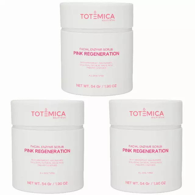 Totemica Facial Enzyme Scrub Pink Regeneration - Wholesale 3 Units (TBR24-S7)