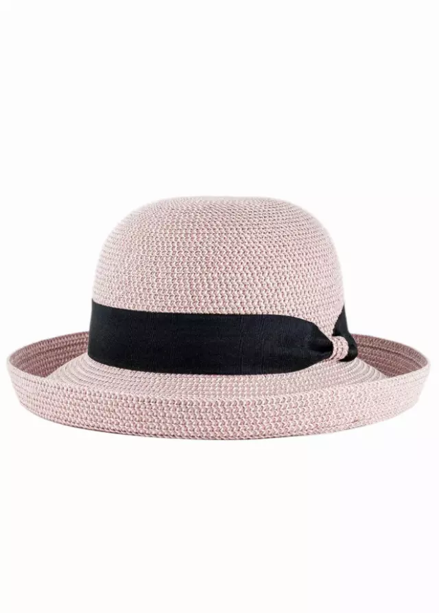 Magid Two Tone Straw Bow Kettle Hat