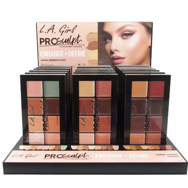 L.A. Girl Pro Sculpt Concealer Palette - Wholesale Display 18 Units (GPD467)