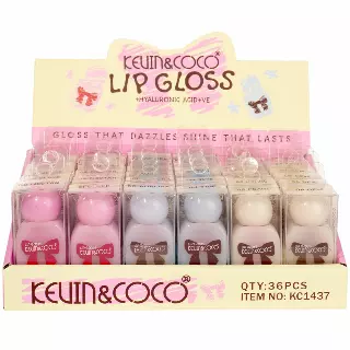 Kevin & Coco Bow Lip Gloss - Wholesale Display 36 Units (KC1437)