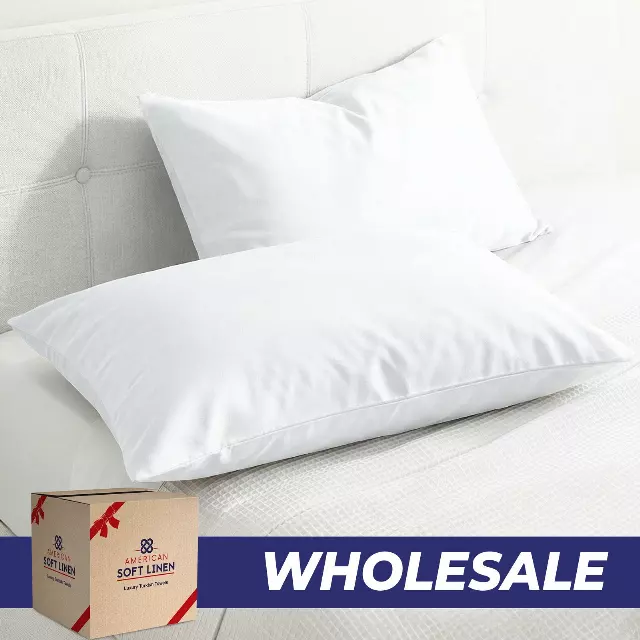 Wholesale 100% Cotton Sateen Pillowcase Set (2 Pack) – Hotel Quality Bulk Supply