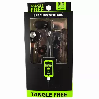 Wired Earbuds with Mic - 3 Pieces Per Pack 22443