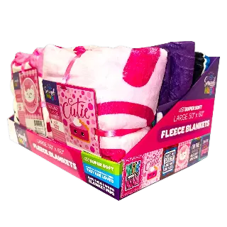 Kids Printed Blankets - 6 Pieces Per Retail Ready Display 24397