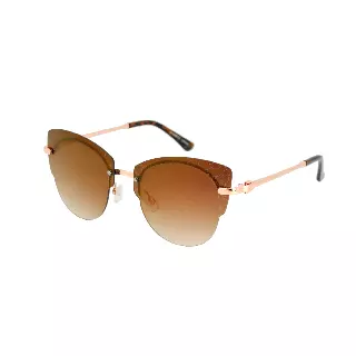 Rimless Cat-Eye Sunglasses with Mosaic Pattern Etched Detail TD10325