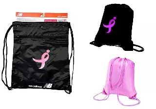 #5-NBS ‘New Balance’ Susan Komen Drawstring Nap Sack $3.00 Each (12 Bags)