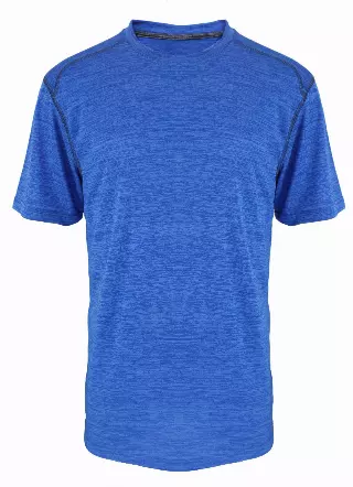 Men's performance crew neck t shirt breathable with marled jersey - Style #LHT10- $6.90/Unit MINIMUM 24 PCS Open Stock - PLEASE SEE DESCRIPTION - S-2XL — Royal Blue