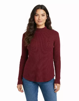 Textured Sweater #04 — Burgundy / S/M-L/XL