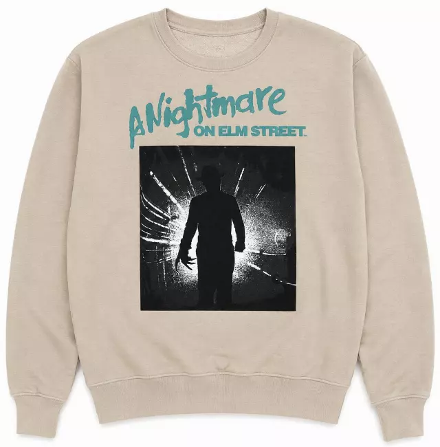 NIGHTMARE ON ELM ST 1984 BOILER ROOM CREWNECK BEIGE