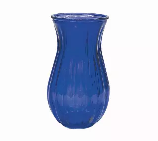 GP8002CB – 9” x 4 “ Ribbed Jordan Vase Cobalt Blue-“case pk 12”