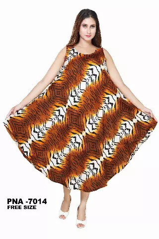 PNA-7014 - Women's Lightweight Sleeveless Umbrella Dress With Scarf - (6-PCS PRE-PACK) ($8 Each)