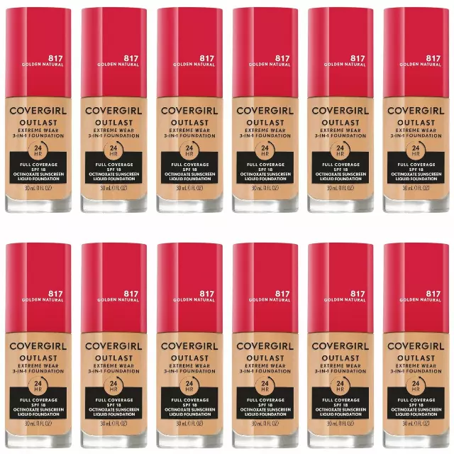 Covergirl Outlast - Extreme Wear Foundation #817 Golden Natural - Wholesale 12 Units (COV-EXTRE817)