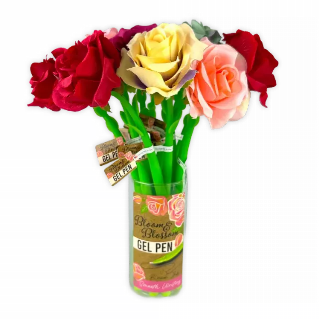 Bloom and Blossom Rose Gel Pen - 12 Pieces Per Display 26427
