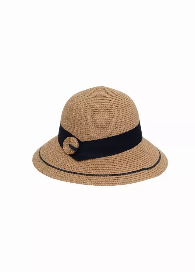 Magid Straw Bucket Hat with Band — Toast