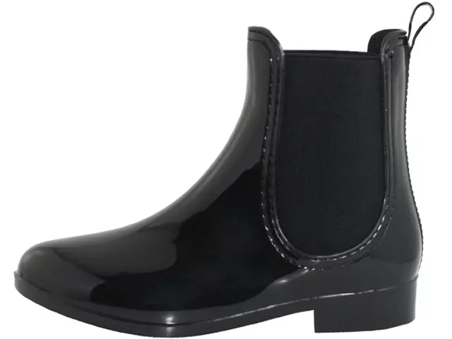 RB-86 - Women's "Easy USA" 6½" Ankle Height Rubber Rain Boots — Black (RB-86-BB) / 6-11 Assorted