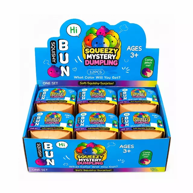Mystery Hard Gel Dumpling Squishy – Surprise Steamer Box