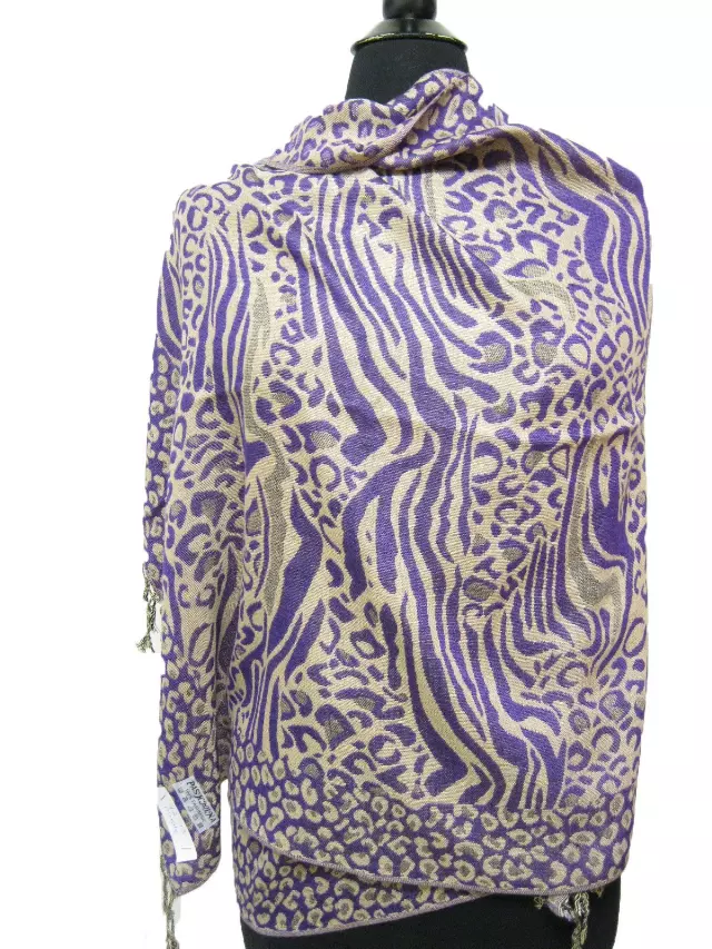 Y2 Zebra Print Pashmina — purple