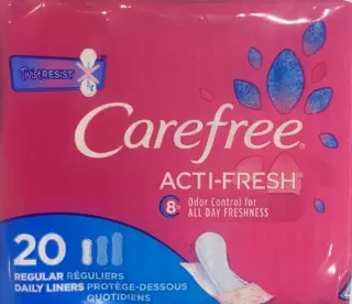 CAREFREE PANTILINERS 20 CT ACTI-FRESH REGULAR TO GO UNSCENTED — Case Pack of 12