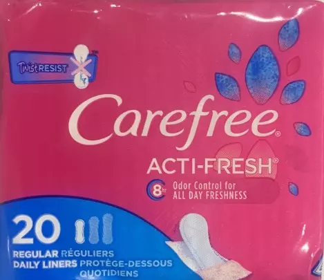 CAREFREE PANTILINERS 20 CT ACTI-FRESH REGULAR TO GO UNSCENTED — Single