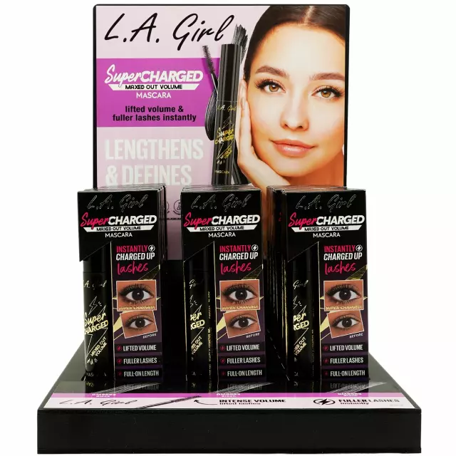 L.A. Girl Super Charged Mascara - Wholesale Display 18 Units (GPD521)