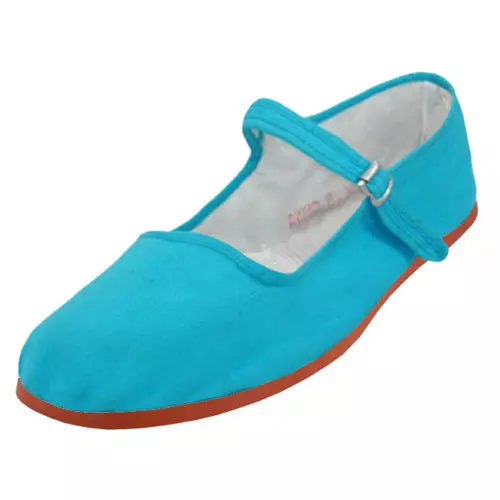 T2-114C - Youth's "Easy USA" Cotton Upper Classic Mary Jane Shoes — Turquoise (T2-114C-Q) / 27-34 Assorted