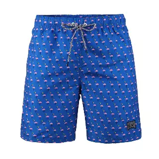 Teen Boys' Striped Quick-Dry Swim Trunks