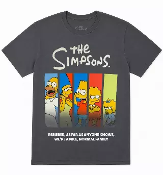 THE SIMPSONS FAMILY T-SHIRT SLATE